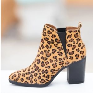 Cheetah Print Heeled Boots